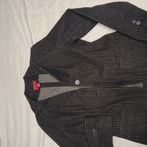 Men's Black Pinstripe Jacket